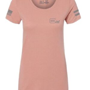 GLOCK LADIES "GLOCK GIRL FLAG - TEE" SHORT SLEEVE MED PINK