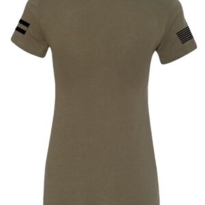 GLOCK LADIES "GLOCK GIRL FLAG - TEE" SHORT SLEEVE LG MIL GRN