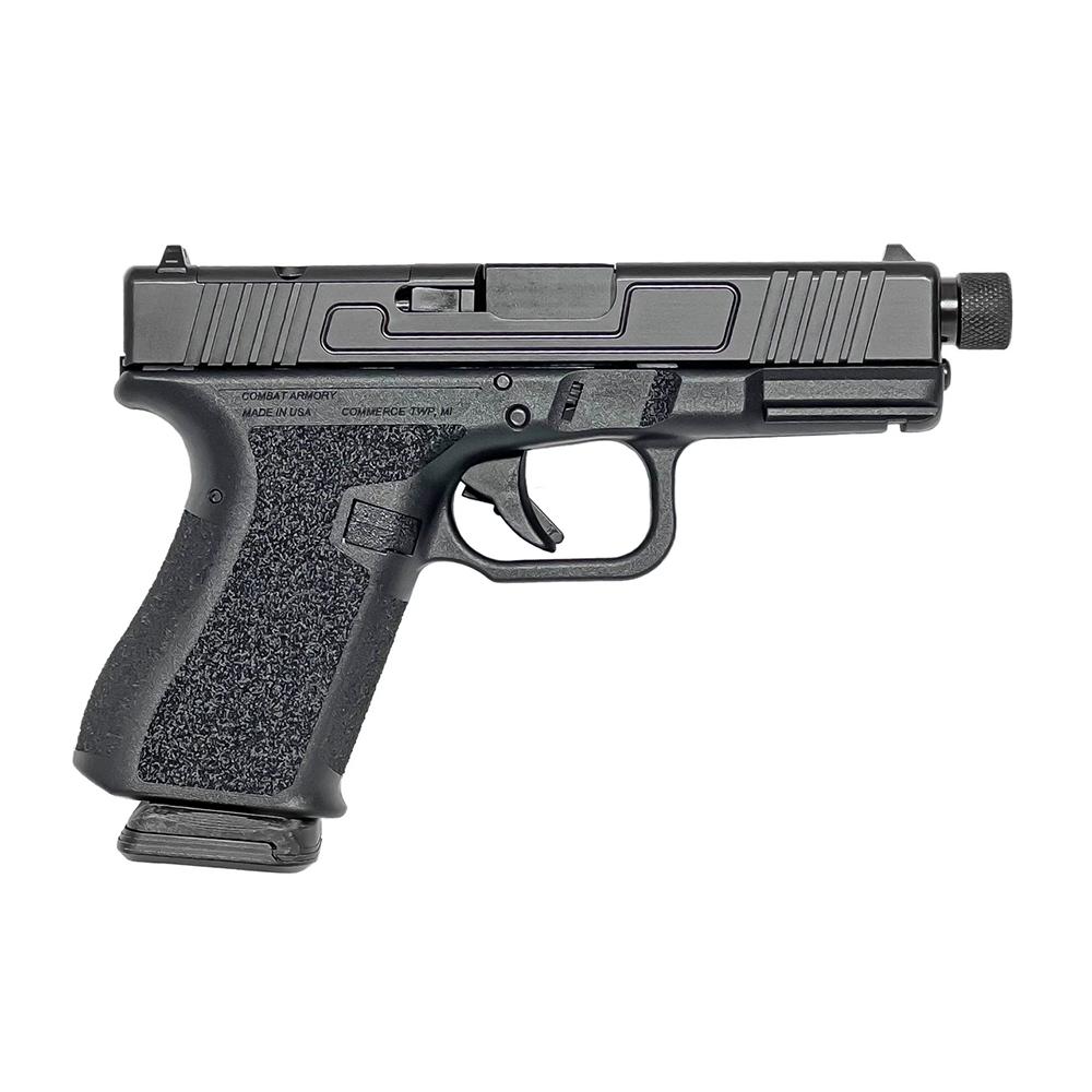 Combat Armory CA19 OR Handgun 9mm Luger 10rd Magazine 4.49" Threaded Barrel Black