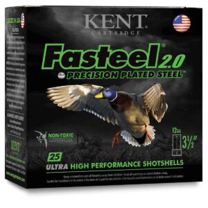 Kent Fasteel 2.0 Shotshells 12 ga 3-1/2" 1-3/8oz 1550 fps #BB 25/ct