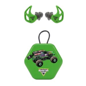 Axil Monster Jam X20 Ear Plugs 17dB or 19dB Grave Digger Green