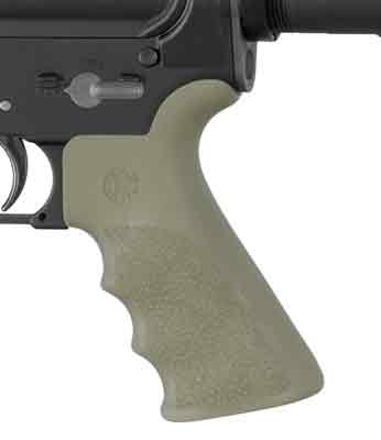 HOGUE AR-15 BEAVERTAIL GRIP - W/FINGER GROOVES OD GREEN - Image 2