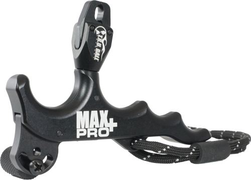 T.R.U. BALL RELEASE MAX PRO+ - HAND HELD 4-FINGER THUMB BLACK