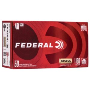 Federal Champion Handgun Ammunition .40 S&W 180 gr FMJ 1000 fps 50/ct