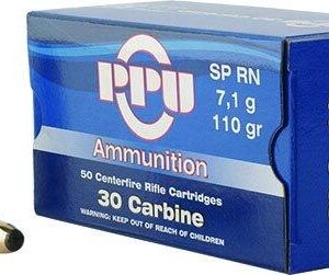 PPU Rifle Ammunition .30 Carbine 110 gr SP 1990 fps 50/ct