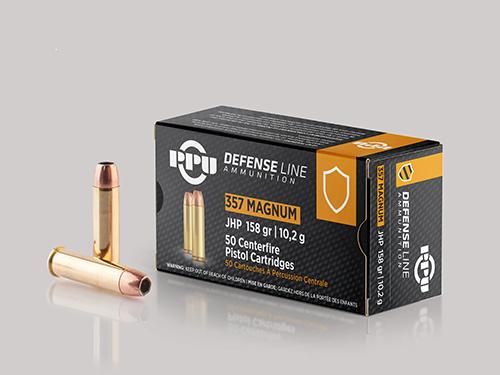 PPU Handgun Defense Ammunition .357 Magnum JHP 158gr 1607 fps 50/ct