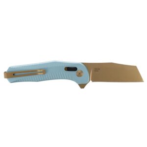 SOG Knives Diverge XR Folding Knife 3" Sheepsfoot Blade Gold and Light Blue