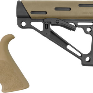 HOGUE AR-15 GRIP & OVERMOLDED - COLLAPSIBLE STK COMMERCIAL FDE