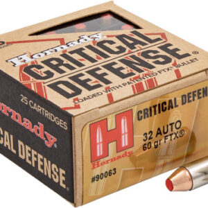 HORNADY CRITICAL DEFENSE - 32 ACP 90GR FTX 25RD 10BX/CS