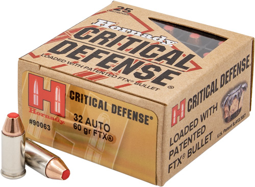 HORNADY CRITICAL DEFENSE - 32 ACP 90GR FTX 25RD 10BX/CS - Image 2