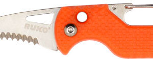 RUKO SPRING ASSIST FOLDER - 1.75" RESCUE KNIFE ORANGE