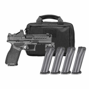 Springfield Gear Pac Echelon 4.5F Comp Handgun 9mm Luger 17rd(3)& 20rd(1) Magazines 4.5" Barrel U-Notch Sights Green Dot & Bag