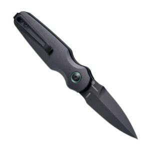 Hogue Ballista II Automatic Folder Knife 2-3/5 Spear Point Blade Solid Black