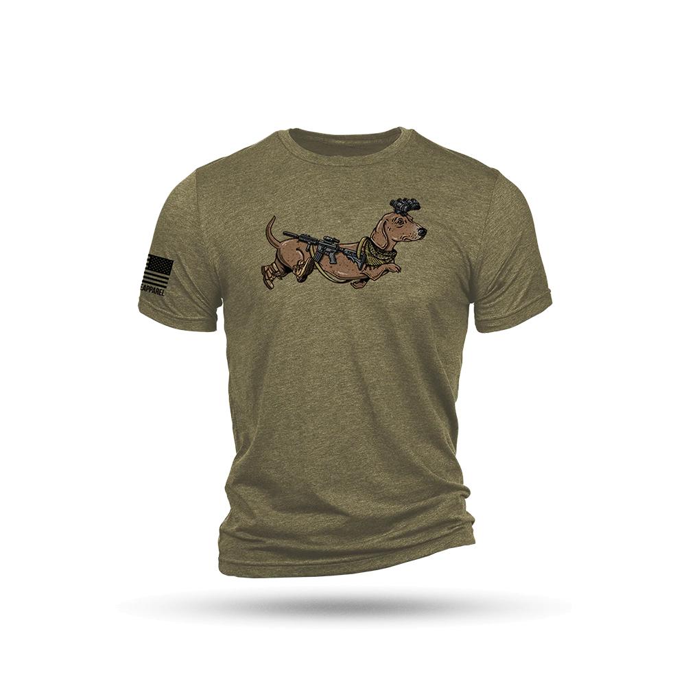 Nine Line Tactical Wiener Short Sleeve Shirt Olive Triblend XL