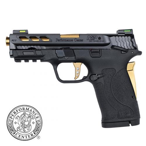 S&W Performance Center M&P 380 SHIELD EZ M2.0 Handgun .380 Auto 8rd Magazine 3.8" Gold Ported Barrel