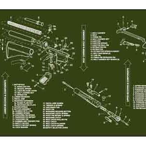 TEKMAT ARMORERS BENCH MAT - 12"X36" AR-15 OLIVE DRAB