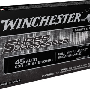 WINCHESTER SUPER SUPPRESSED - 45 ACP 230GR FMJ 50RD 10BX/CS