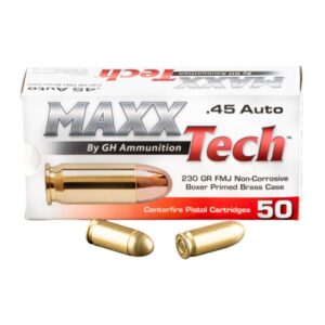 Maxxtech Brass Casefire Handgun Ammunition .45 ACP 230 gr FMJ 500/ct