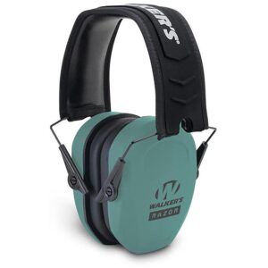 Walker's Razor Slim Passive Ear Muffs 27dB Teal