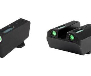 Truglo TFX Tritium/Fiber-Optic Day/Night Sight Set fits GLOCK 17 / 17L 19 22 23 24 26 27 33 34 35 38 and 39 (Suppressor Low) - White Outlin