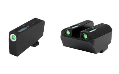 Truglo TFX Tritium/Fiber-Optic Day/Night Sight Set fits GLOCK 17 / 17L 19 22 23 24 26 27 33 34 35 38 and 39 (Suppressor Low) - White Outlin